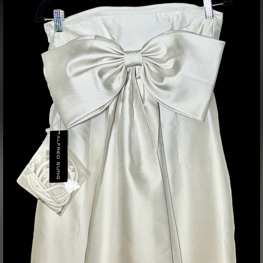 ALFRED SUNG D856 Maxi Dress in Ivory - Picture 8 of 14